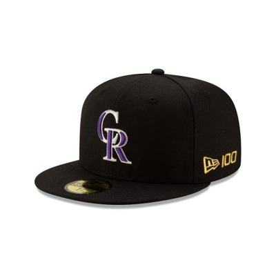 Colorado Rockies Gorra | New Era MLB Team Color 59fifty Fitted Cap Mexico - Negros
